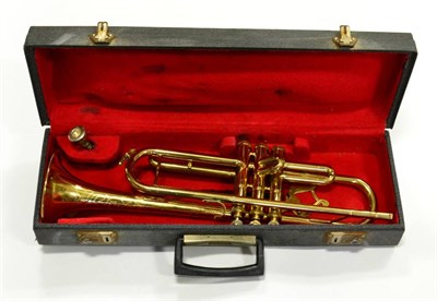 Lot 51 - Orsi Trumpet no.4104, with engraved bell, with unmarked mouthpiece, cased