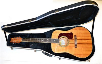 Lot 59 - A Washburn Model Wd-21KOA Acoustic Guitar, serial number 41100188, in a hard plastic case