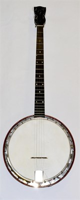 Lot 73 - Windsor Victor Supremus 5 String Banjo with resonator and  nickel plated sides