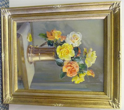 Lot 837 - Anne Chassar Dallas (ex.1926-1940) Still Life of Roses Signed, oil on canvas board, 51cm by 41cm