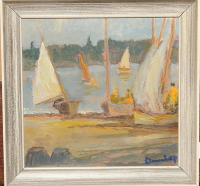 Lot 839 - Ronald Ossory Dunlop RA, RBA, NEAC, LG (1894-1973) "Sailing Boats, Chichester Harbour" Signed,...