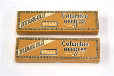 Lot 99 - Duragold Columbia Needle Tins a set of 10 still with original paper seals, in card outer;...