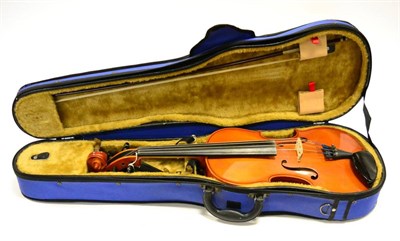 Lot 2006 - Andreas Zeller Viola 15' back, ebony pegs with Kun shoulder rest and bow, in shaped hard case;...