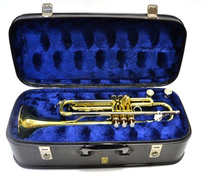 Lot 2038 - Yamaha Trumpet YTR2320E lacquered with rose brass leadpipe, with Vincent Bach Corp. 3...