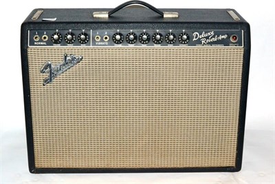 Lot 2050 - Fender Blackface Deluxe Reverb Amp, made in U.S.A, serial number A17974, with soft cover