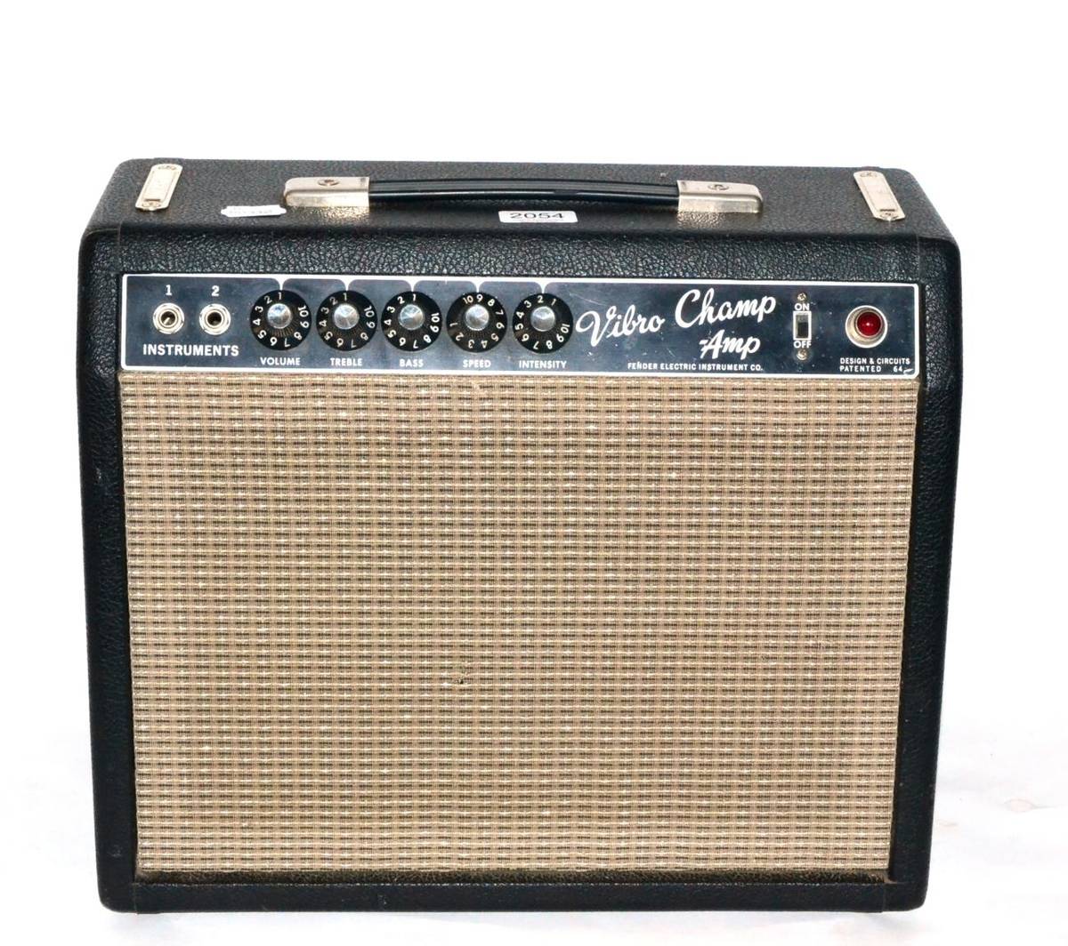 Lot 2054 - Fender Blackface Vibro Champ Amp, made in U.S.A, serial number A04465