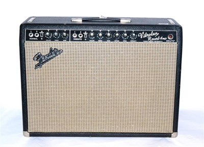 Lot 2055 - Fender Blackface Vibrolux Reverb Amp, made in U.S.A., serial number A04406, with soft cover