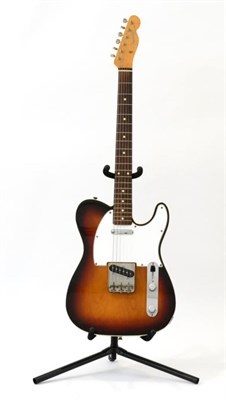 Lot 2083 - Fender Telecaster Guitar no.A011231 Crafted in Japan, sunburst body and white scratchplate, two...