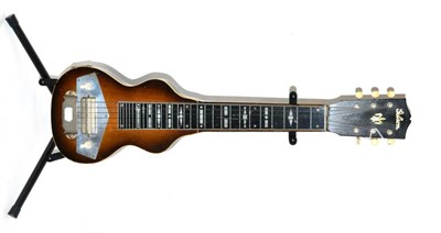 Lot 2086 - Gibson Electric Lap Slide Guitar, serial number F7039-27, with steel strings, mahogany body,...