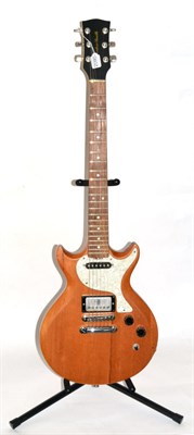 Lot 2090 - Gordon Smith GS2 Guitar 11424, plain wood finish with faux mother of pearl scratchplate, single...