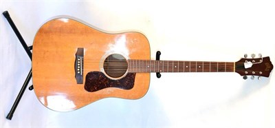 Lot 2092 - Guild D35 Acoustic Guitar, 1974 no.97258 Made in USA, varnish wood with tortoiseshell scratchplate