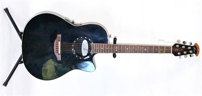 Lot 2103 - Ovation Standard Ballardeer 1771LX Electric-Acoustic Guitar 584355, Made in USA, black finish,...