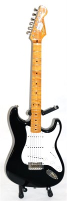 Lot 2116 - Tokai Goldstar Sound Guitar Made in Japan, black body with white scratchplate, three single...