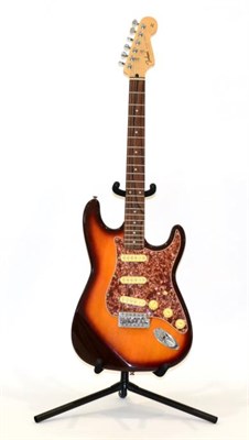 Lot 2117 - Tokai Springy Sound Guitar graduated burnt orange finish with marbled brown scratchplate, three...