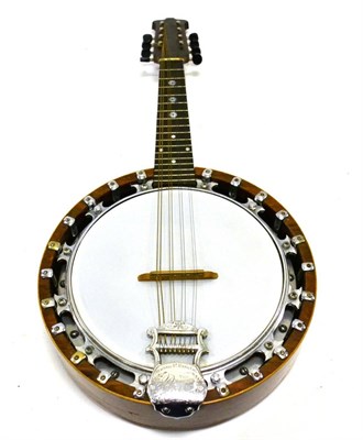 Lot 2134 - Windsor Model No.2 Banjo-Mandolin with 8 1/4' head, solid wooden body and back, tailpiece...