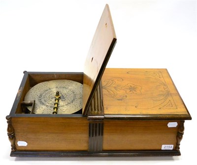 Lot 2154 - Disc Music Box No. 38157 playing 9' discs, with single piece comb, six bells  (with On/Off...