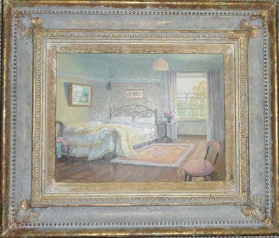 Lot 860 - Stephen Darbishire RBA (b.1940)  "Rebecca's Room" Signed, inscribed on an exhibition label...