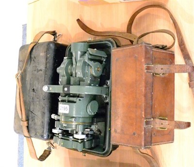 Lot 2195 - Hilger & Watts ST156-4 Theodolite in original case (Excellent) together with an E R Watts Level...