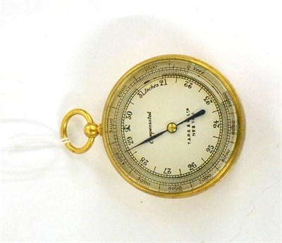 Lot 2204 - TARS & W Ltd Pocket Aneroid Barometer/Altimeter no.5905, in coloured metal case with Broadarrow...