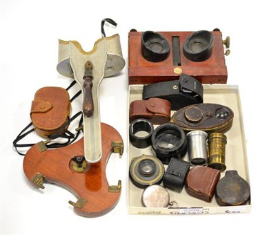 Lot 2209 - Various Items including a Beck Microscope (cased) Thornton Pickard stereoviewer, The...