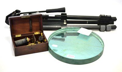 Lot 2227 - Mirrored Glass Reflecting Telescope Lens 12' diameter, engraved 'Focus 81.25ins, f16.5 Feb...