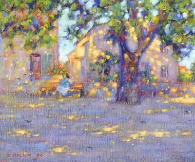 Lot 864 - John Mackie (b.1955)  "Evening Rest, Ramatille, France" Signed and dated (19)90, also inscribed...