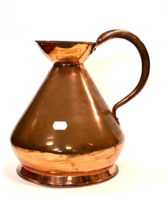 Lot 2238 - Copper Gallon Measuring Jug stamped 'GR Imperial'