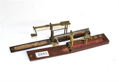 Lot 2243 - Folding Guinea Scales (i) Wilkinson (Ormskirk) with sliding weight on beam and original paper...