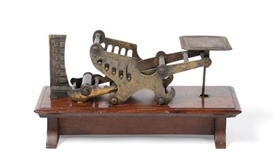 Lot 2250 - Jos & Edmd Ratcliff (Birmingham) Weight Collecting Letter Balance with five pick-up weights and...