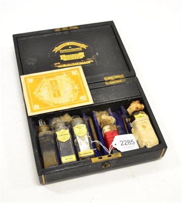 Lot 2285 - Kirkby & Co (London) Miniature Dispensary & Tasteless Medicines Set consisting of six glass bottles