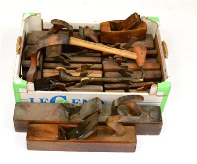 Lot 2289 - A Collection of Beech Woodworking Planes, including jack planes, smoothing planes and moulding...