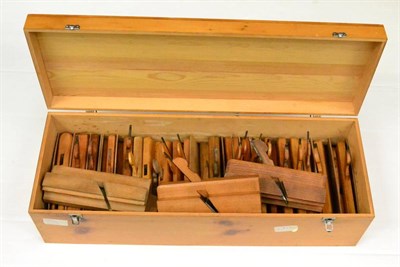 Lot 2298 - Twenty Four Beech Moulding Planes, in a wooden box