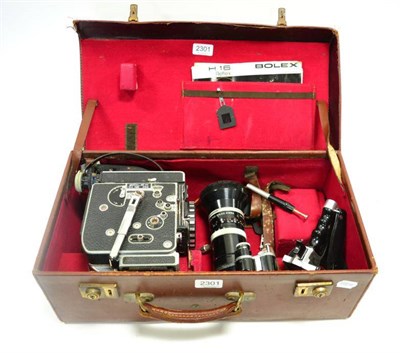 Lot 2301 - Bolex H16 Cine Camera with Poe Bolex H16RX Kern Vario-Switar f1.9, 16-100mm lens, Macro-Switar...