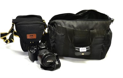 Lot 2305 - Canon EOS 400D Digital Camera Outfit consisting of camera body no.0630302597 with Canon EF...