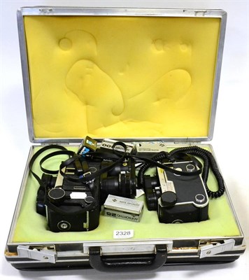 Lot 2328 - Mamiya C330 Professional F Camera no.0101664 with Mamiya-Sekor f3.5, 65mm lens; C220...