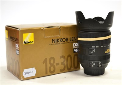 Lot 2332 - Nikon Nikkor AF-S DX f3.5-6.3 18-300mm G ED VR Lens no.2052333, in original box