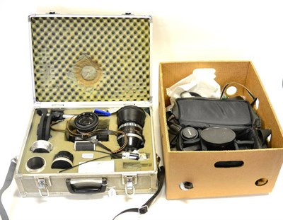 Lot 2335 - Pentacon Six TL Camera, with ausJena f2.8, 80mm lens, Carl Zeiss Jena f2.8, 180mm lens,...