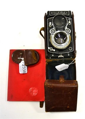 Lot 2338 - Rolleiflex 2.8A Camera no.1204462, with Zeiss-Opion Tessar f2.8, 80mm lens, in leather case...