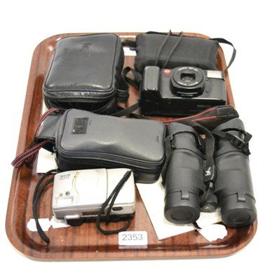 Lot 2353 - Various Cameras including Leica AF-C1, Pentax Zoom 70, Canon Prima 5 and Pentax Espio 90MC; and two