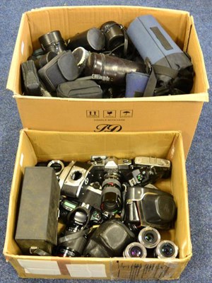 Lot 2354 - Various Cameras including Nikon F50, Yashica TL-E, Praktica BCA Electronic, EXA500 and others,...