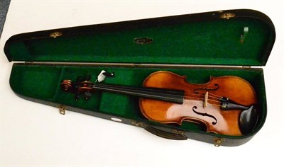 Lot 2005C - Maggini Copy Violin ebony tuning pegs, two piece back with double purfling to front and back