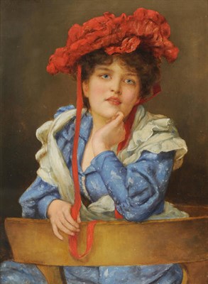 Lot 881 - Attributed to Lady Laura Alma-Tadema (Laura Epps) (1852-1909) Portrait of a Young Lady, wearing...