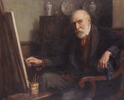 Lot 899 - Frederick Charles Mulock (1866-1931) Portrait of the late Phillip Homan Miller ARHA (d.1928),...