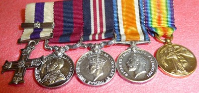 Lot 5 - A First World War Gallantry Group of Five Miniatures, awarded to 7401 Sjt. E.Edwards, 91st...