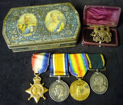 Lot 10 - A First World War Group of Four Medals, to 1819 SJT (later 2.LIEUT.) P.A.JONES. YORKS.L.I.,...