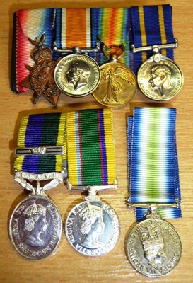 Lot 11 - A Group of Four First World War Miniatures, comprising 1914-15 Star, British War Medal, Victory...