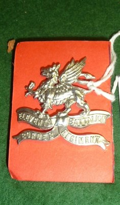 Lot 25 - A Rare Silver 11th Battalion (Lonsdale) Border Regiment Cap Badge, London hallmark for 1915.