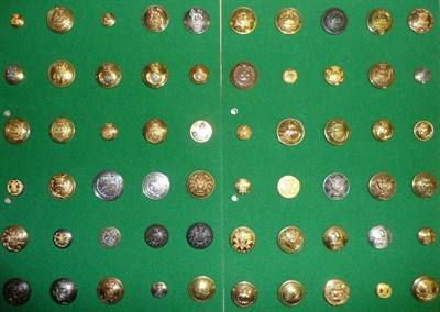 Lot 30 - A Collection of One Hundred and Fourteen Regimental and Mess Waiter's Buttons to Infantry of...