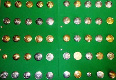 Lot 44 - A Collection of One Hundred Livery Buttons, of crests containing lions, horses, unicorns,...