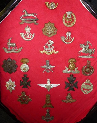 Lot 48 - Twenty Three Military Cap Badges, including West Yorkshire, York and Lancaster, KSLI, East...